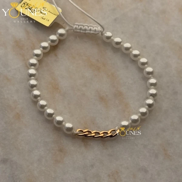 تصویر دوم دستبند طلا مراوریدی کارتیر پنج حلقه